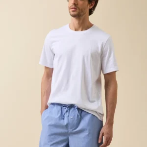 Pyjama short bi-matière homme